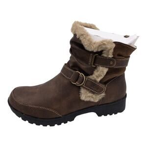 JBU Jambu Brown Indiana Waterproof Fur Lined Trim Ankle Boots Women's Size 6